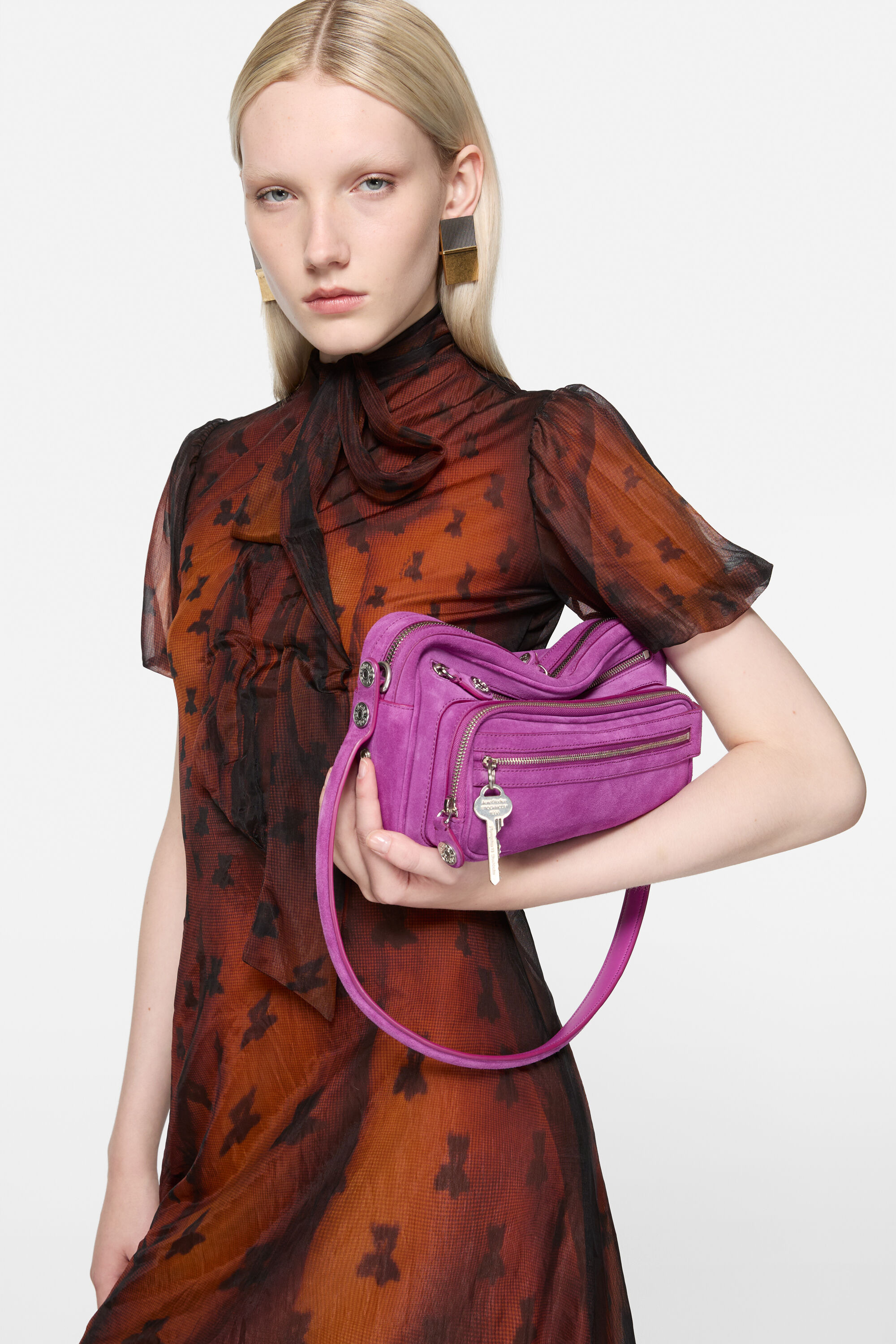 Bow dress - Rust brown - 4