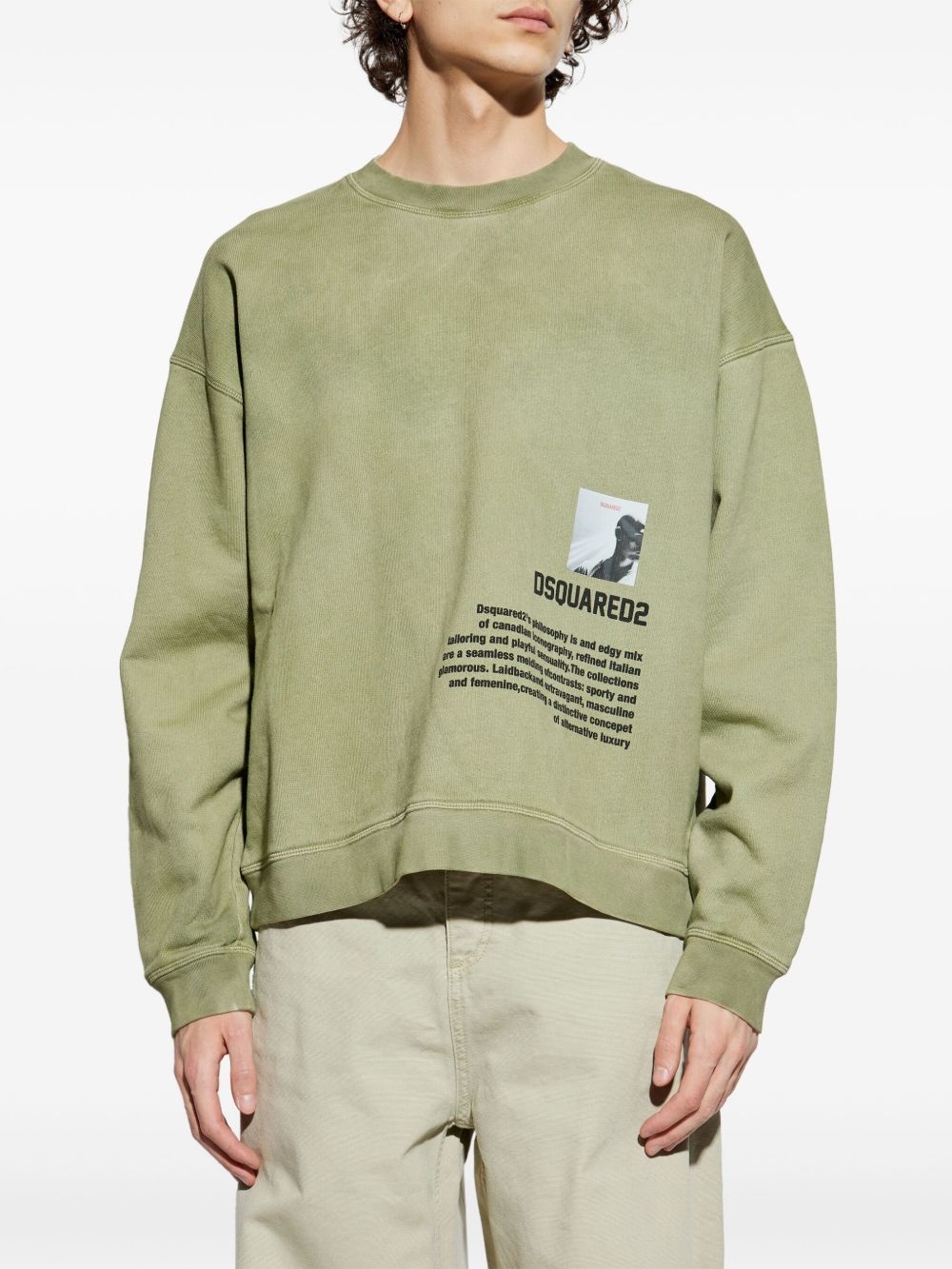 graphic-print crew-neck sweatshirt - 3