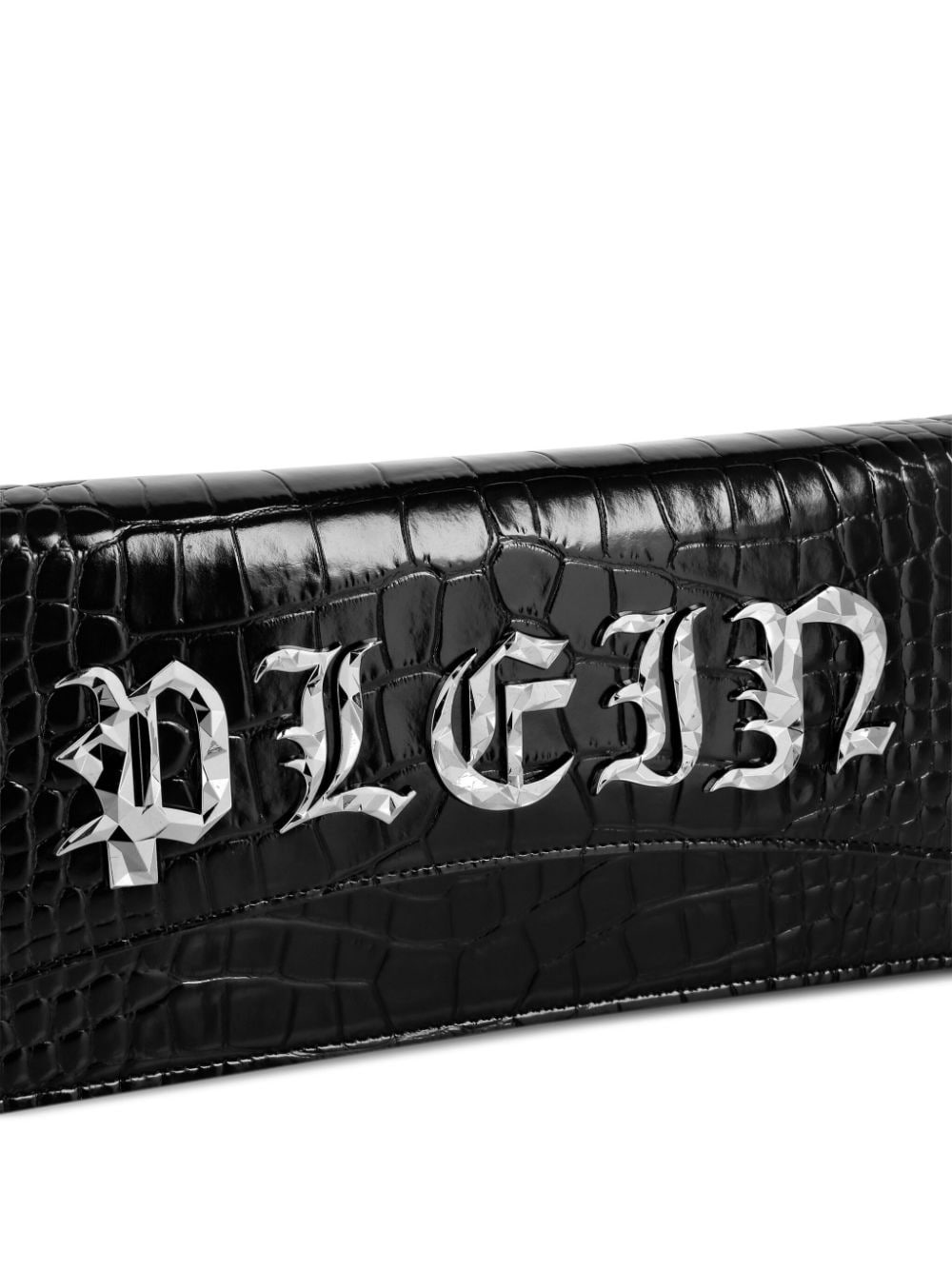 Gothic Plein croc-effect clutch bag - 4