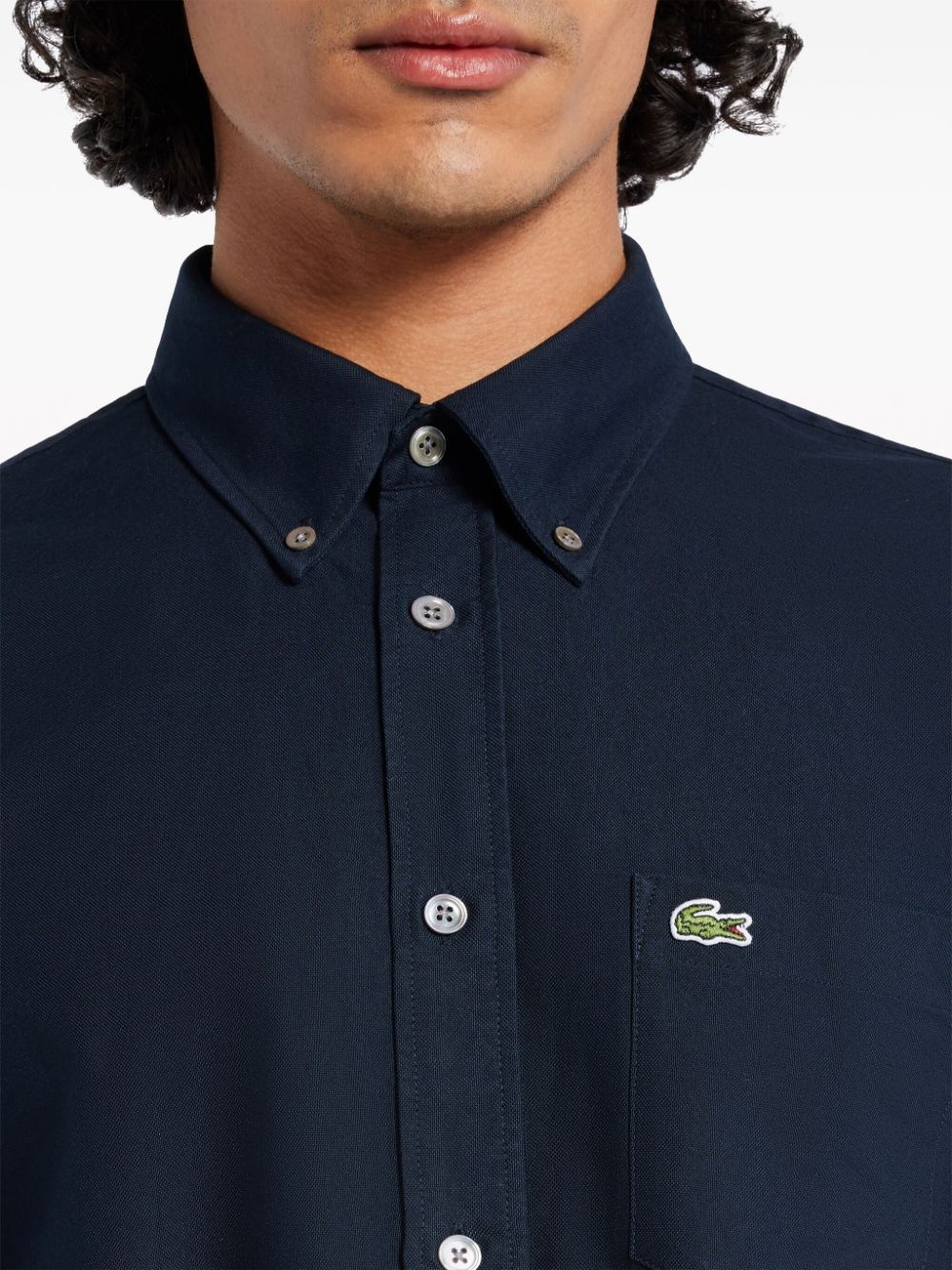 logo-appliquÃ© cotton shirt - 5