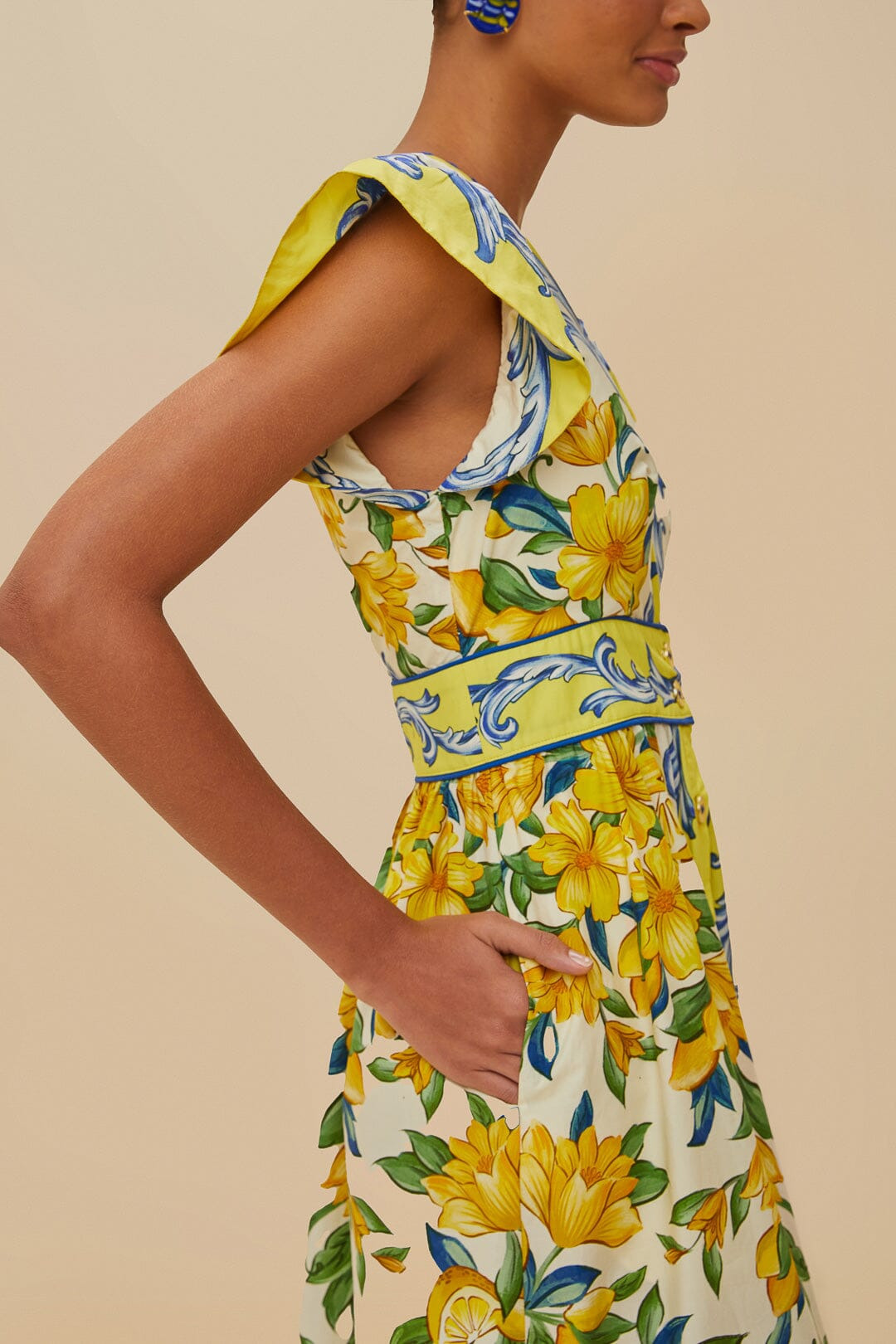 Off-White Sicily Scarf Organic Cotton Maxi Dress - 4