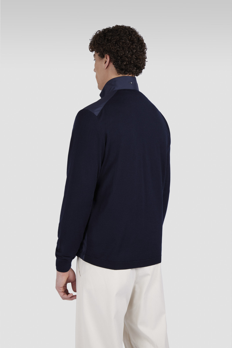 HYBRID ZIP-UP CARDIGAN IN ULTRALIGHT MICROFIBER AND WOOL 3