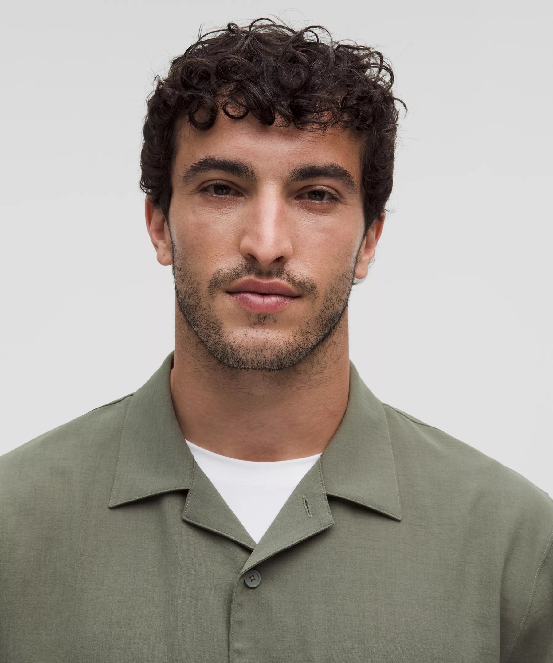 Lightweight Camp Collar Button-Up Shirt *Pocket - 4