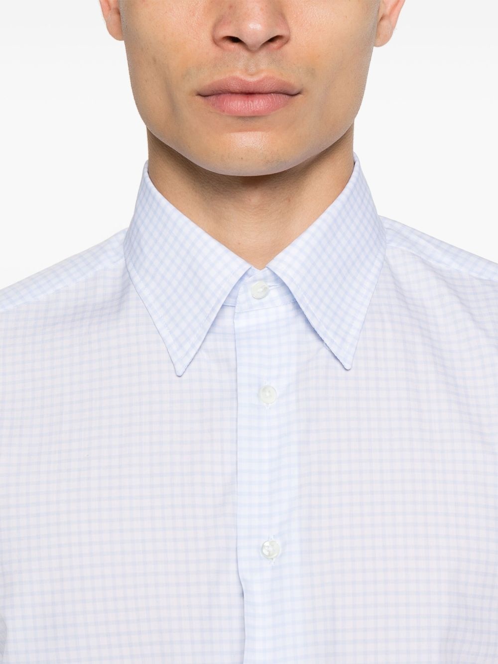 check-pattern shirt - 5