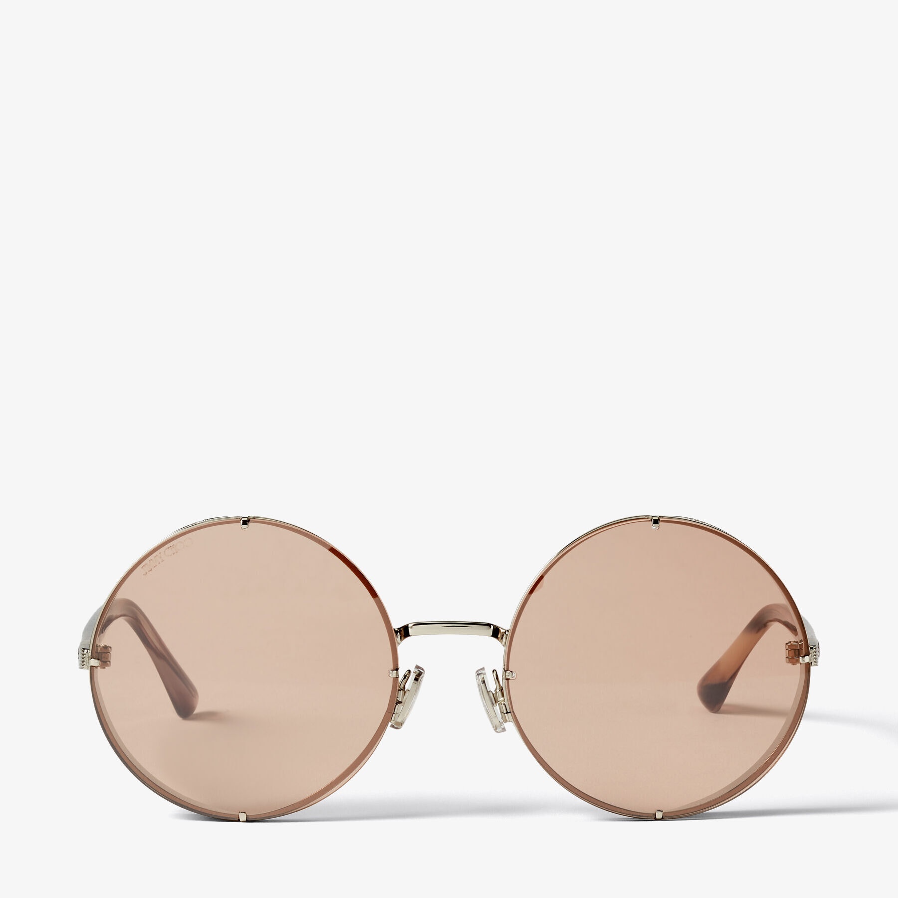 Lilo
Palladium Round Sunglasses with Pink Silver Mirror Lenses - 1