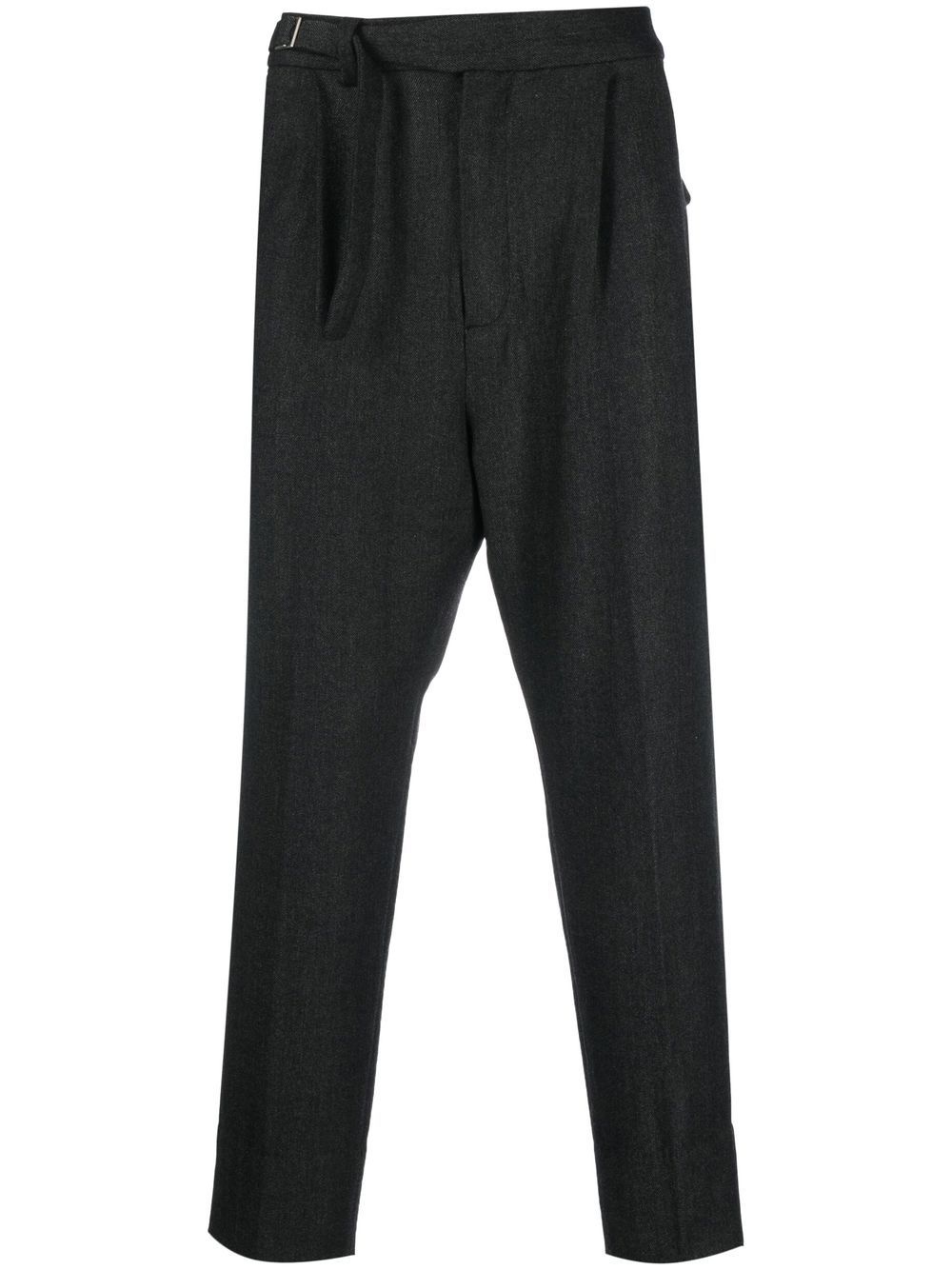 cropped tapered-leg trousers - 1