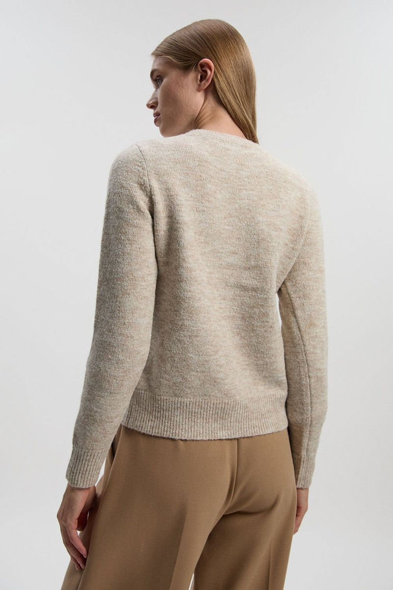 Wool Blend Cosy Crew Neck Knit Cardi 5