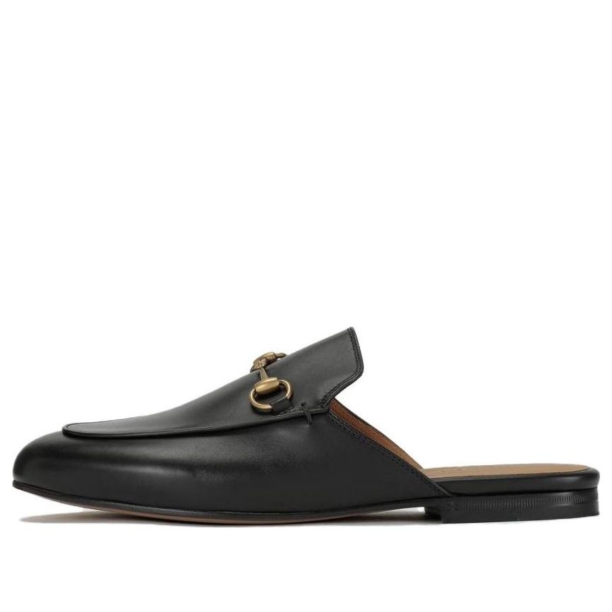 (WMNS) Gucci Princetown 'Black Leather' 423513-BLM00-1000 - 1