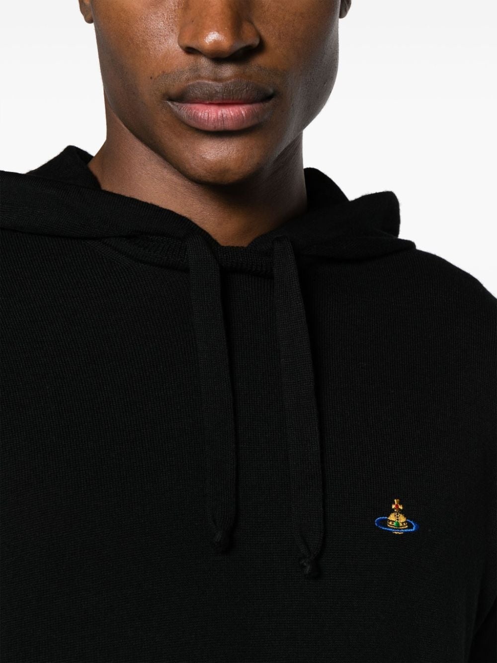 Orb-embroidered hooded jumper - 6