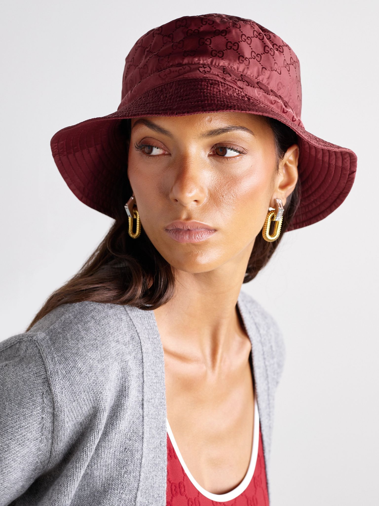 Reversible shell bucket hat Burgundy - 2