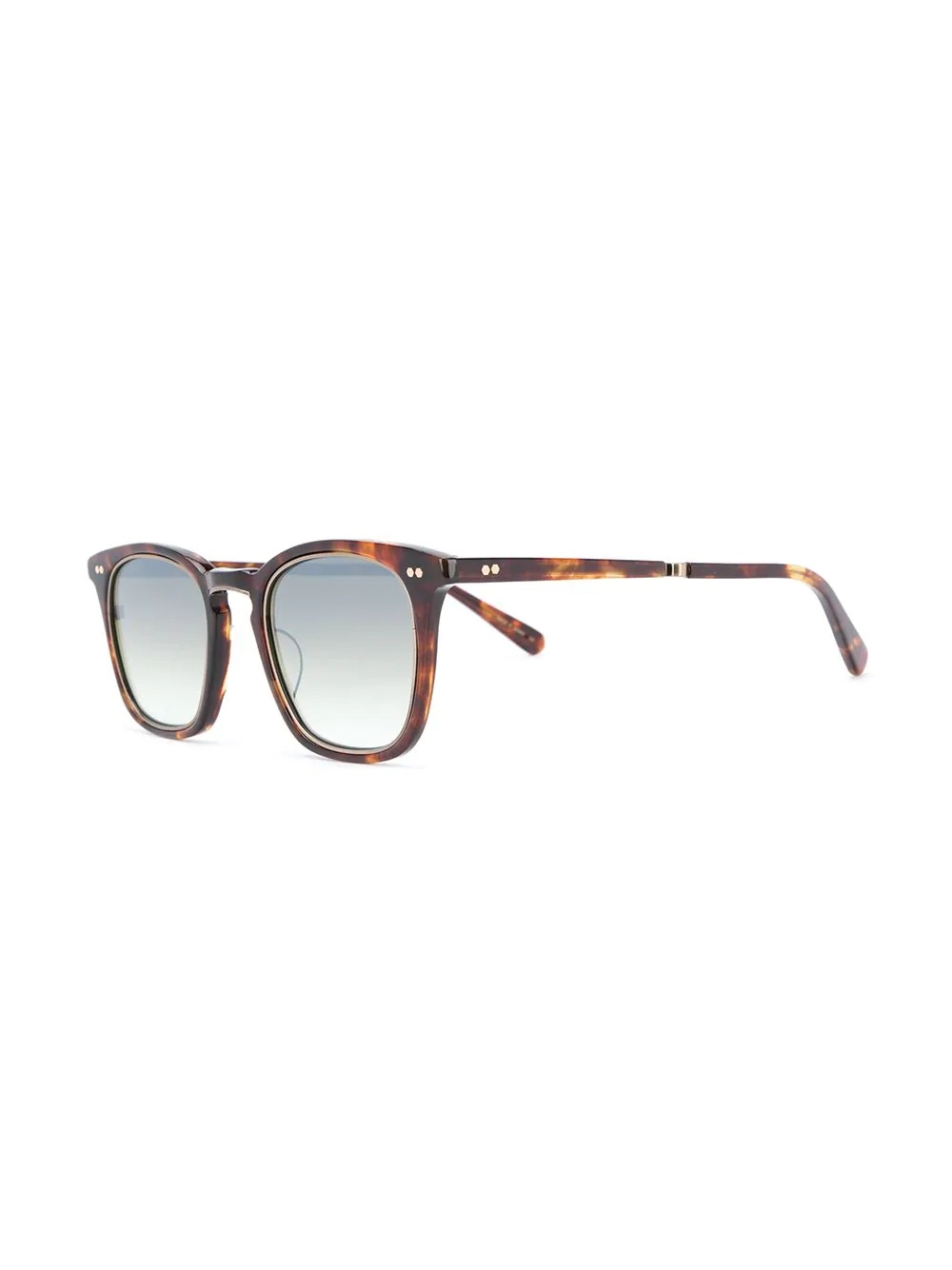 square-frame mirrored sunglasses - 2