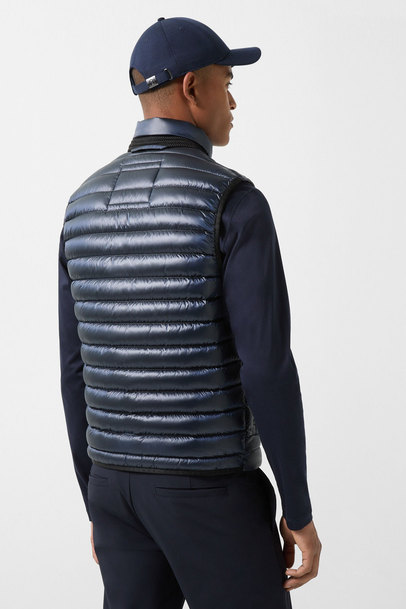 Lasse Lightweight down gilet in Navy blue 3