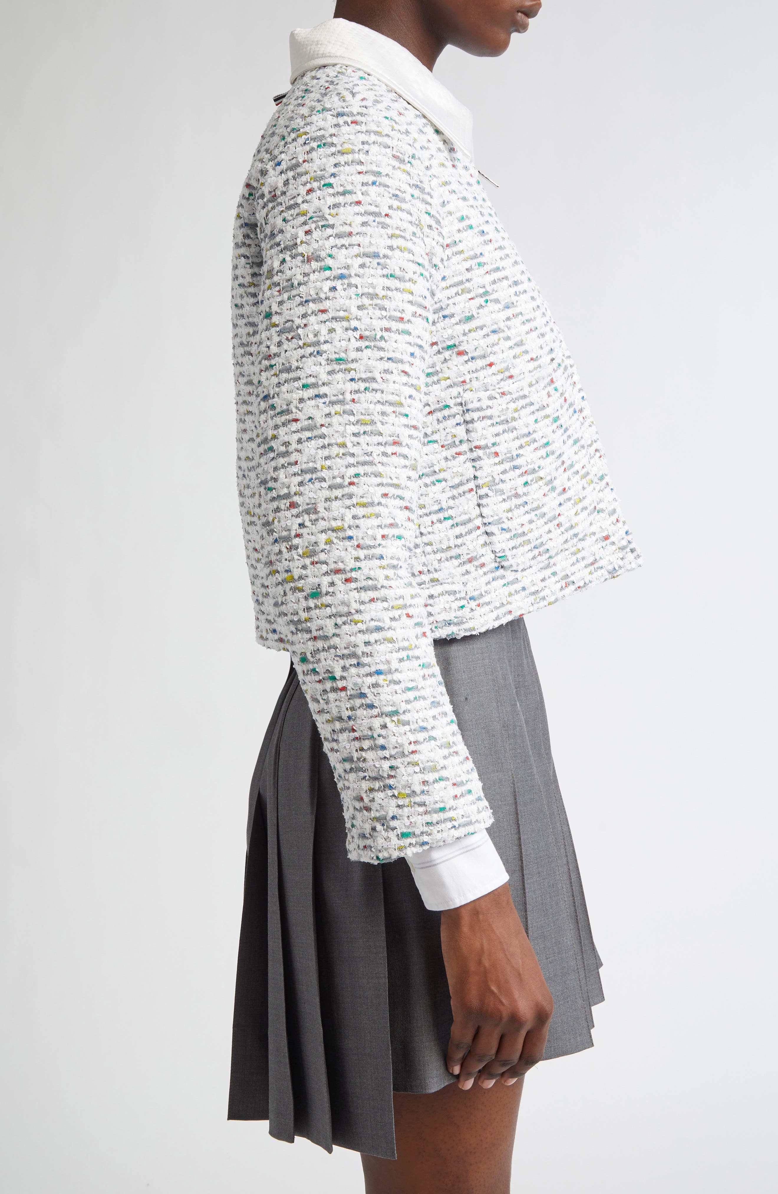 Thom Browne Patch Pocket Down Golf Jacket in Medium Grey at Nordstrom - 4