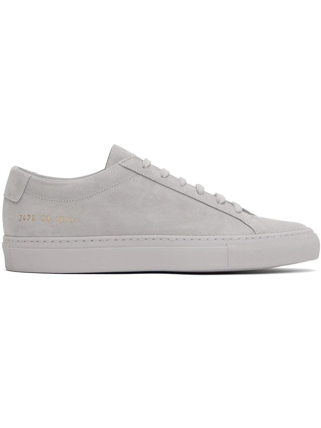 Gray Achilles Tonal Suede Sneakers - 1