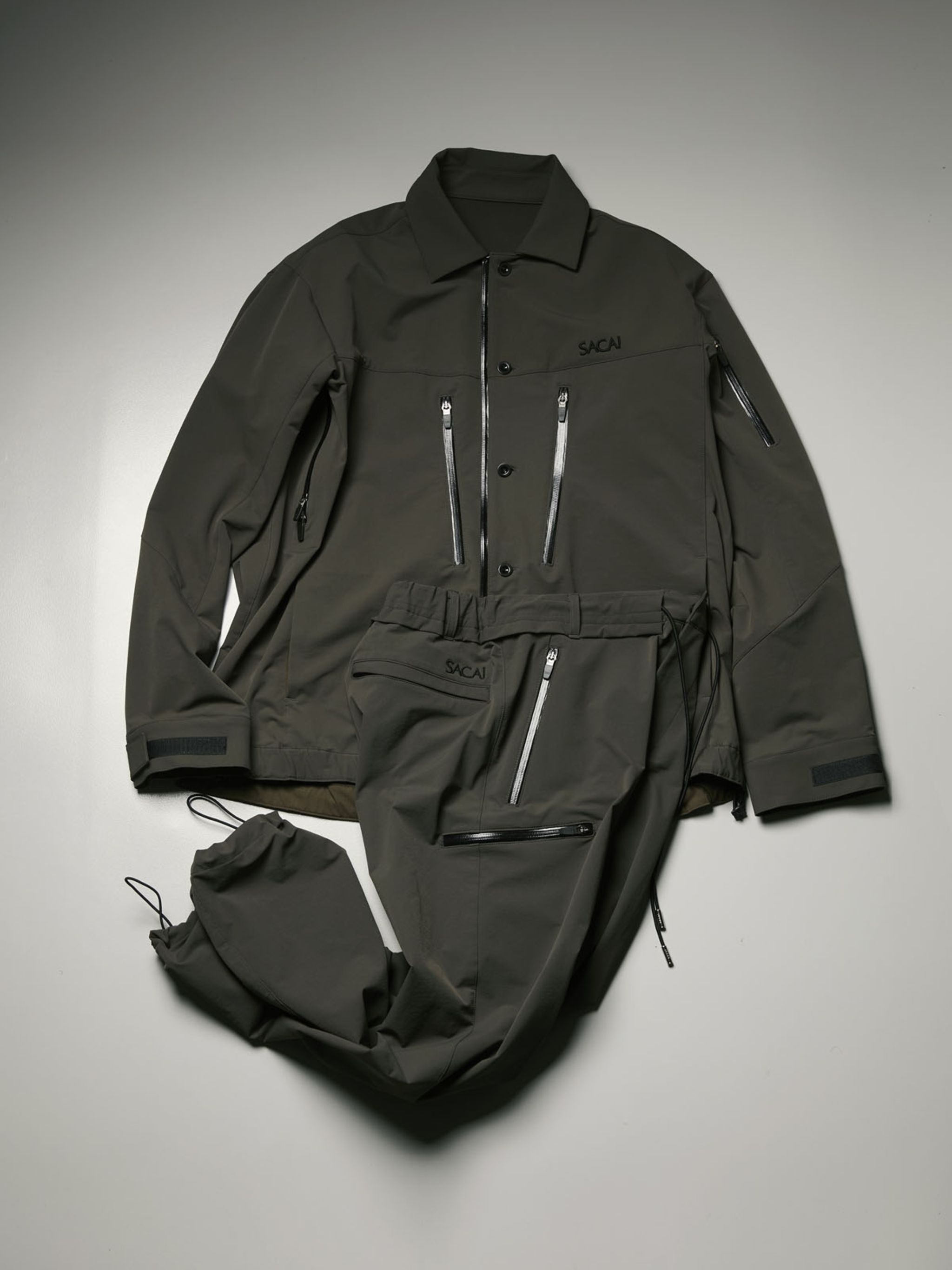 Nylon Stretch Water-Repellent L/S Shirt - 5