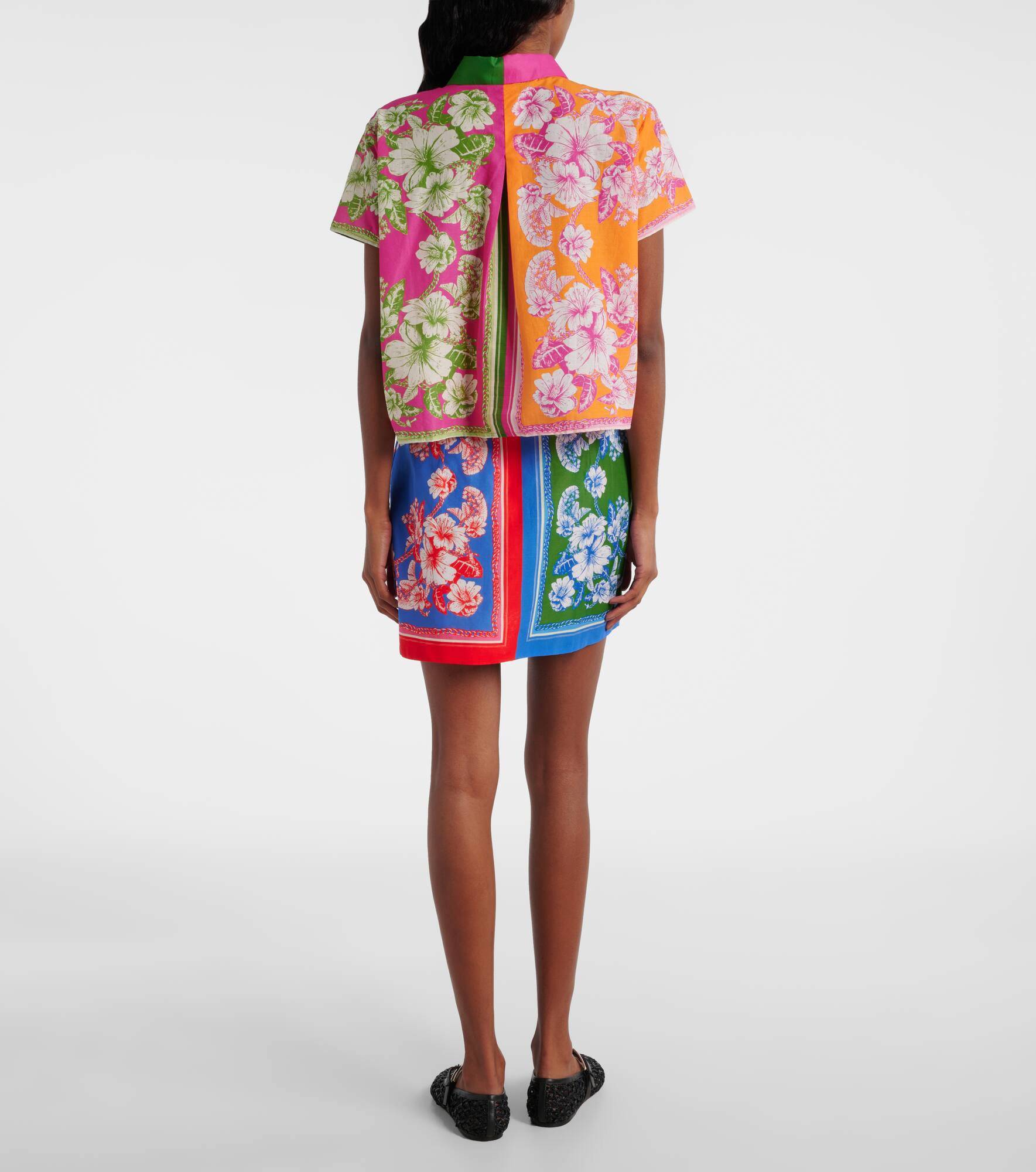 Mixed Scarves Floral Elegance cotton shirt - 3