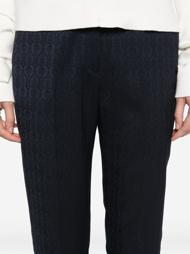patterned cuffed trousers 5