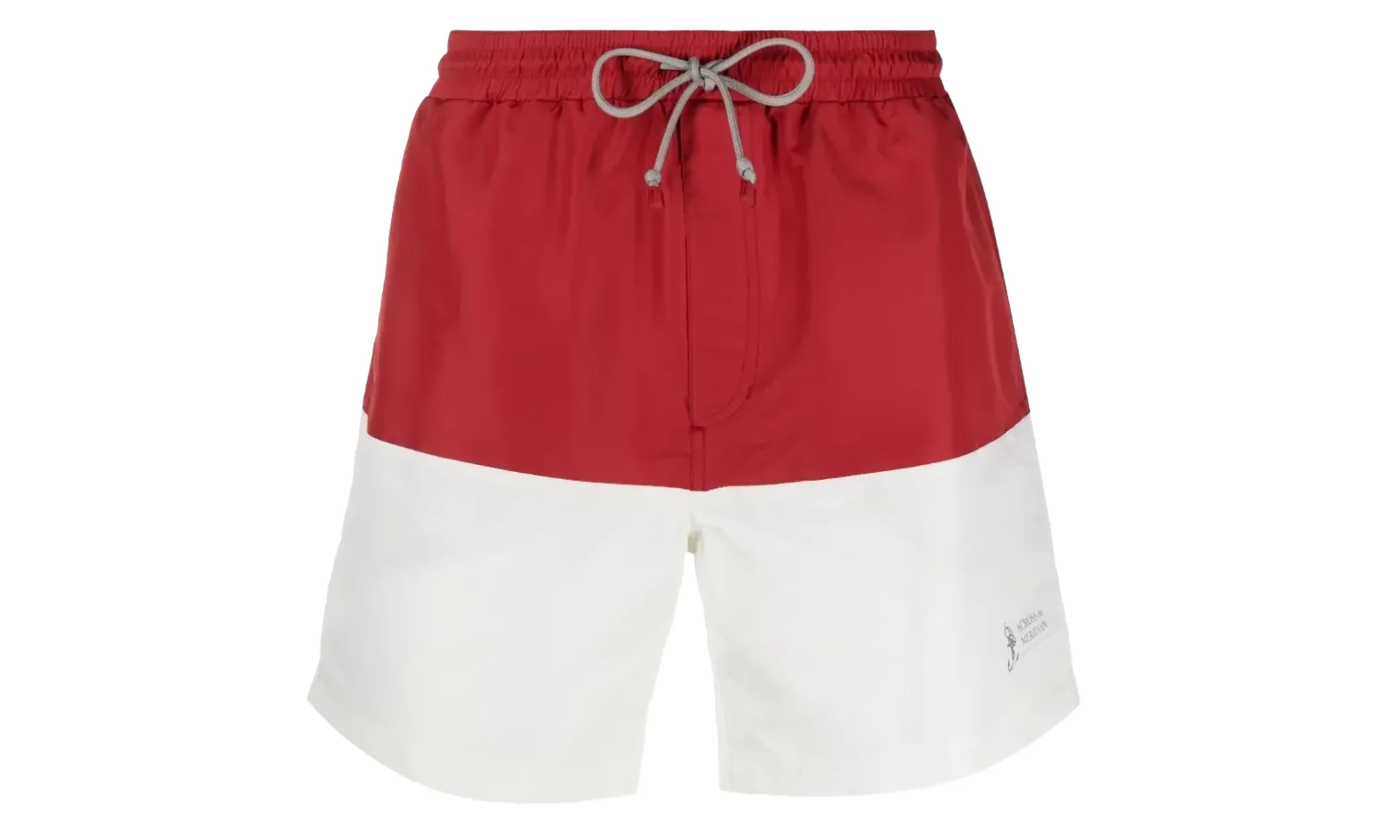 Two-Tone Swim Shorts "Red and White" BRUN067 - 1