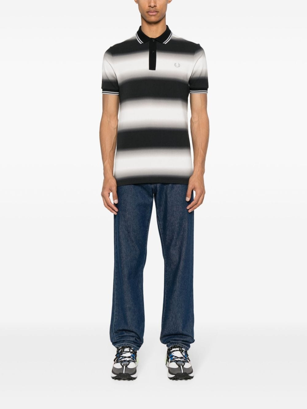 gradient striped polo shirt - 2