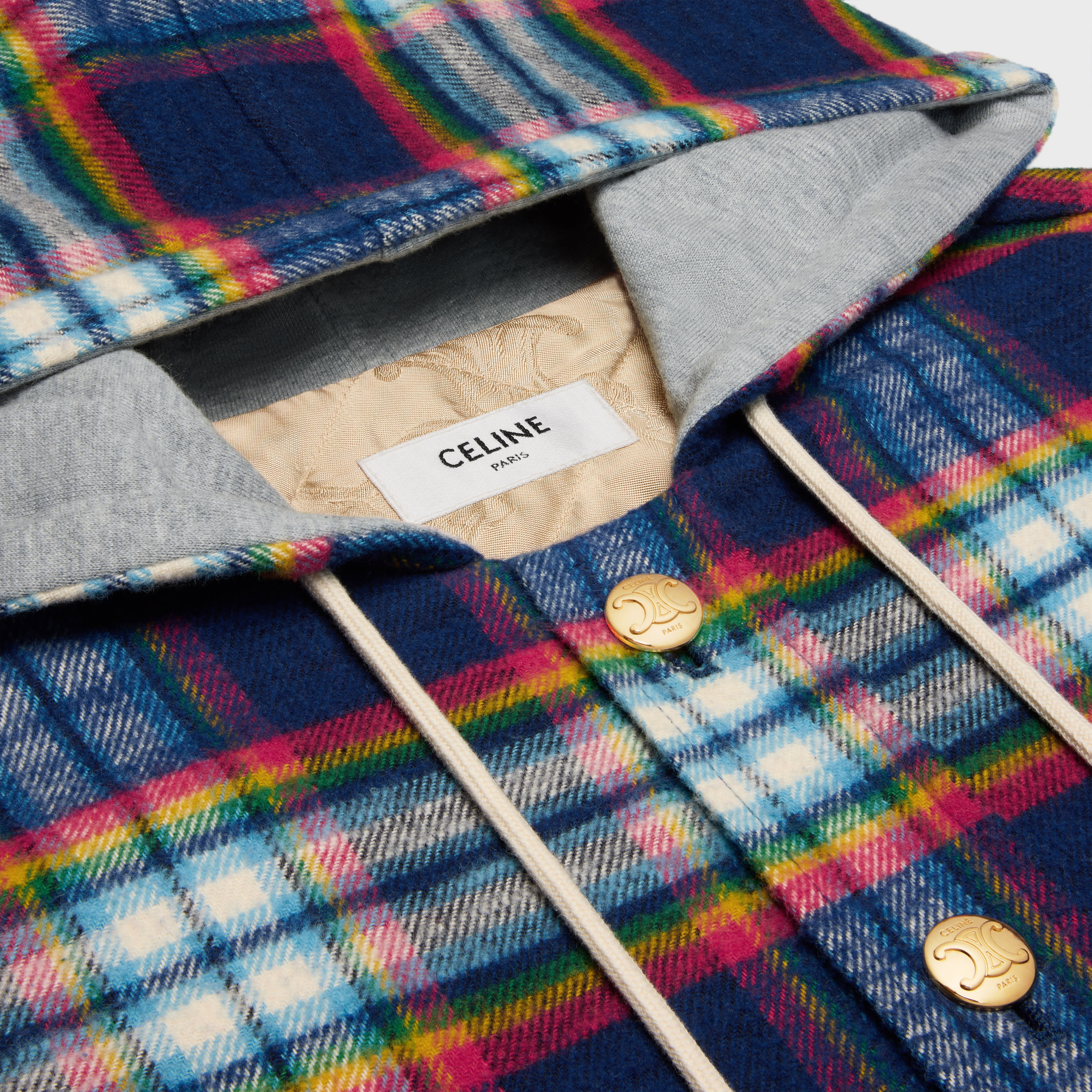 overshirt in checked cotton - 3