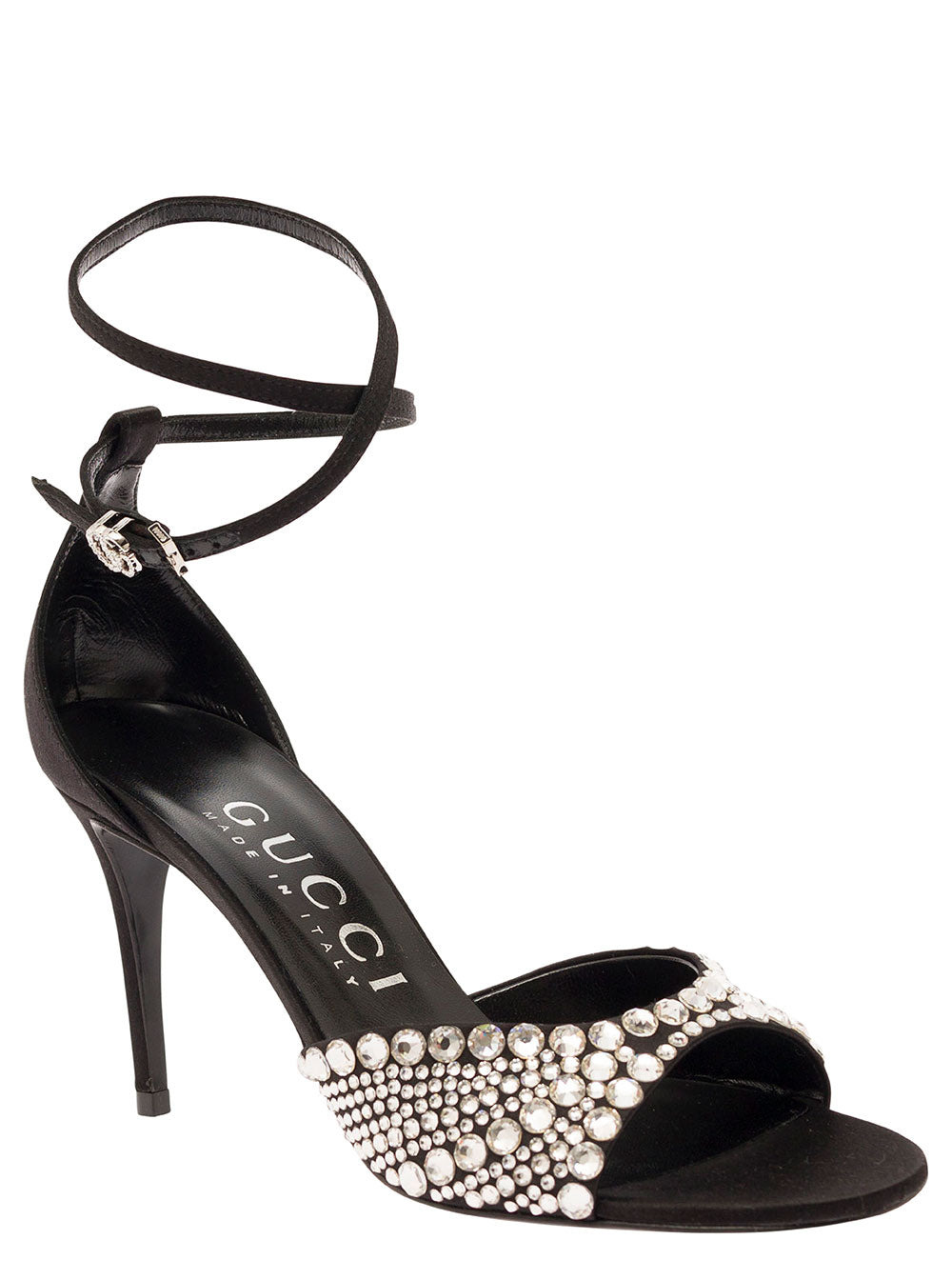 Gucci Women W Ilse 85 Sandal Silk W/Cryst - 2