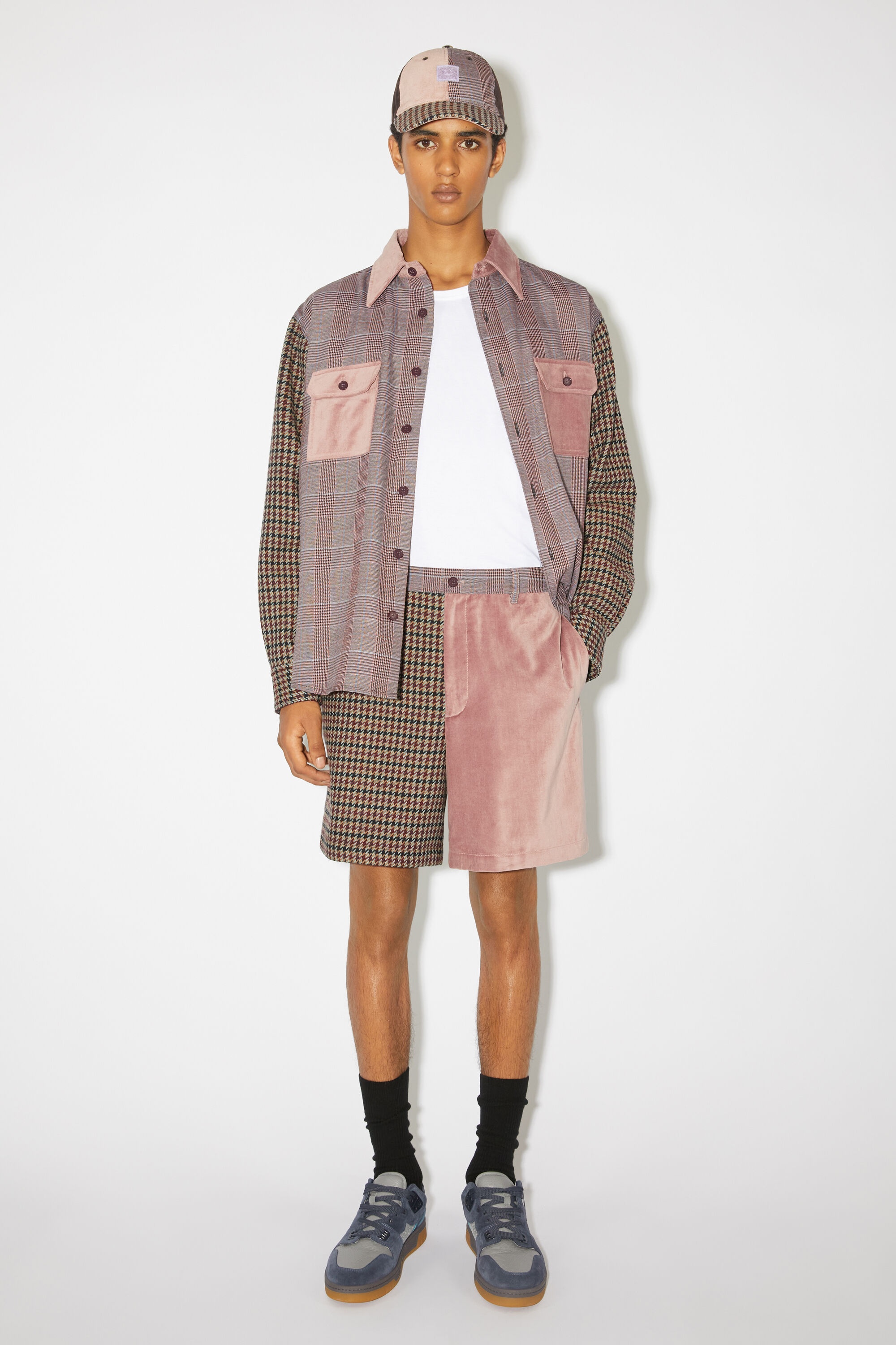 Patchwork shorts - Pink/purple - 2
