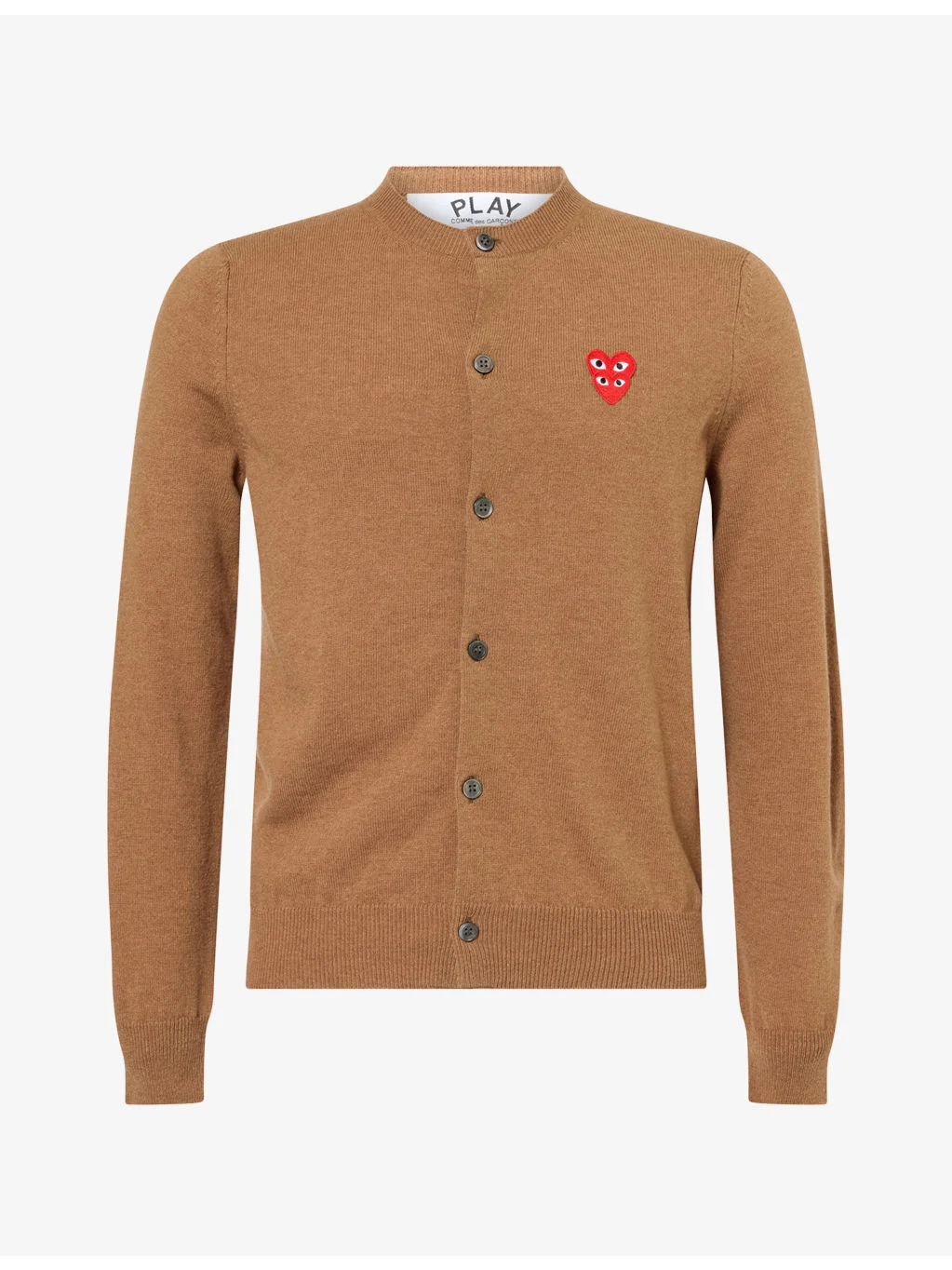 Double Heart Wool Knit Cardigan - 1