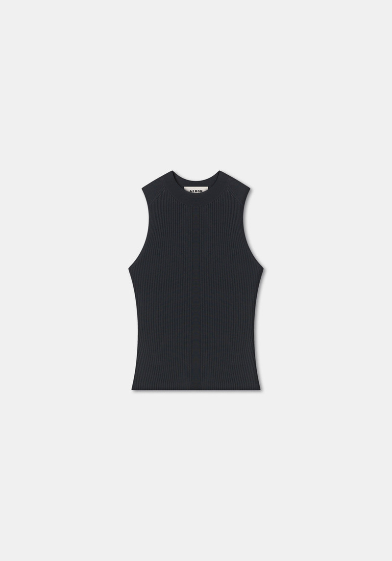JUNE Cut-out back ribbed tank top 1