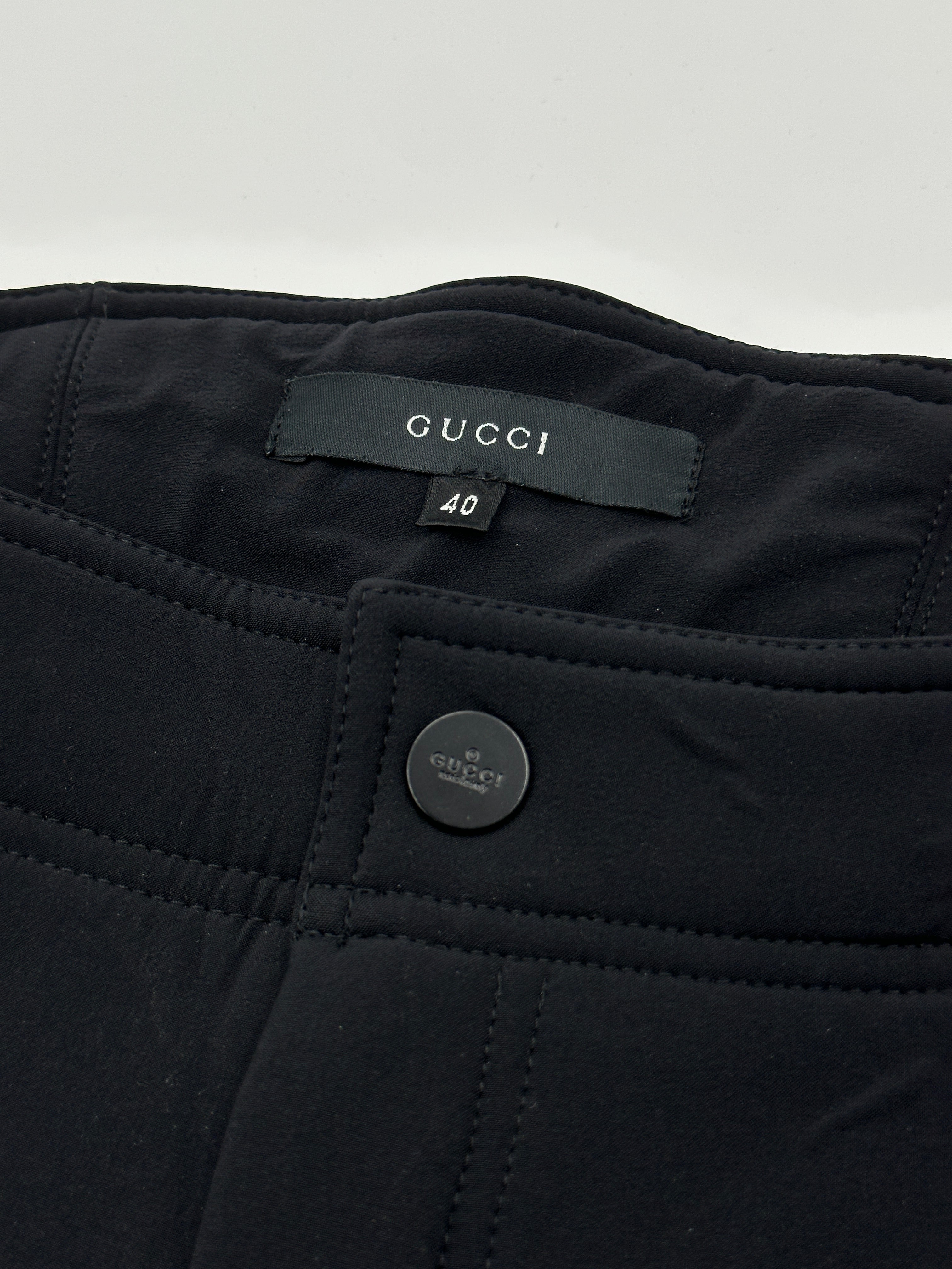 Gucci Fall 1999 Tom Ford Black Padded Ski Pants 40 - 11