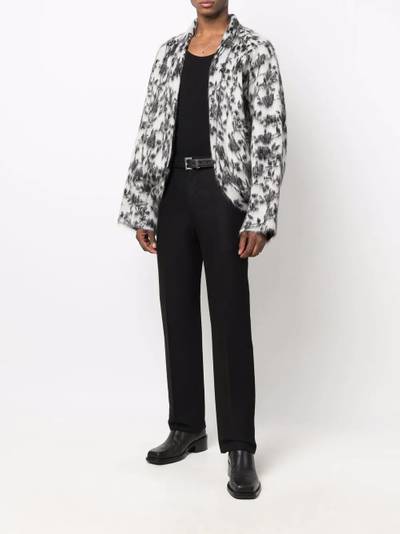 SAINT LAURENT abstract-print cardigan outlook