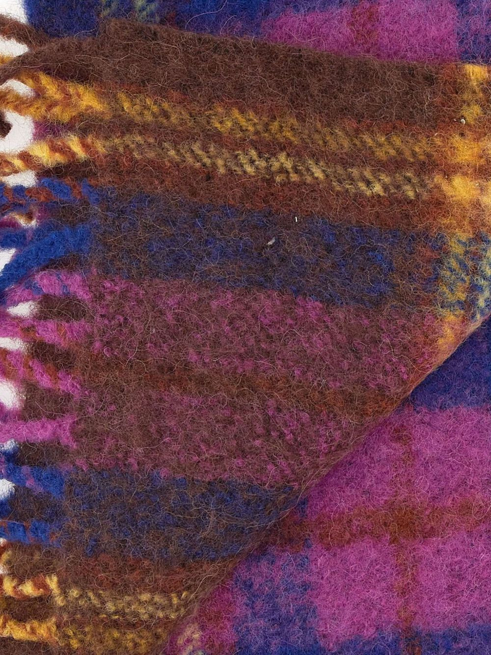 tartan logo-detail scarf - 4