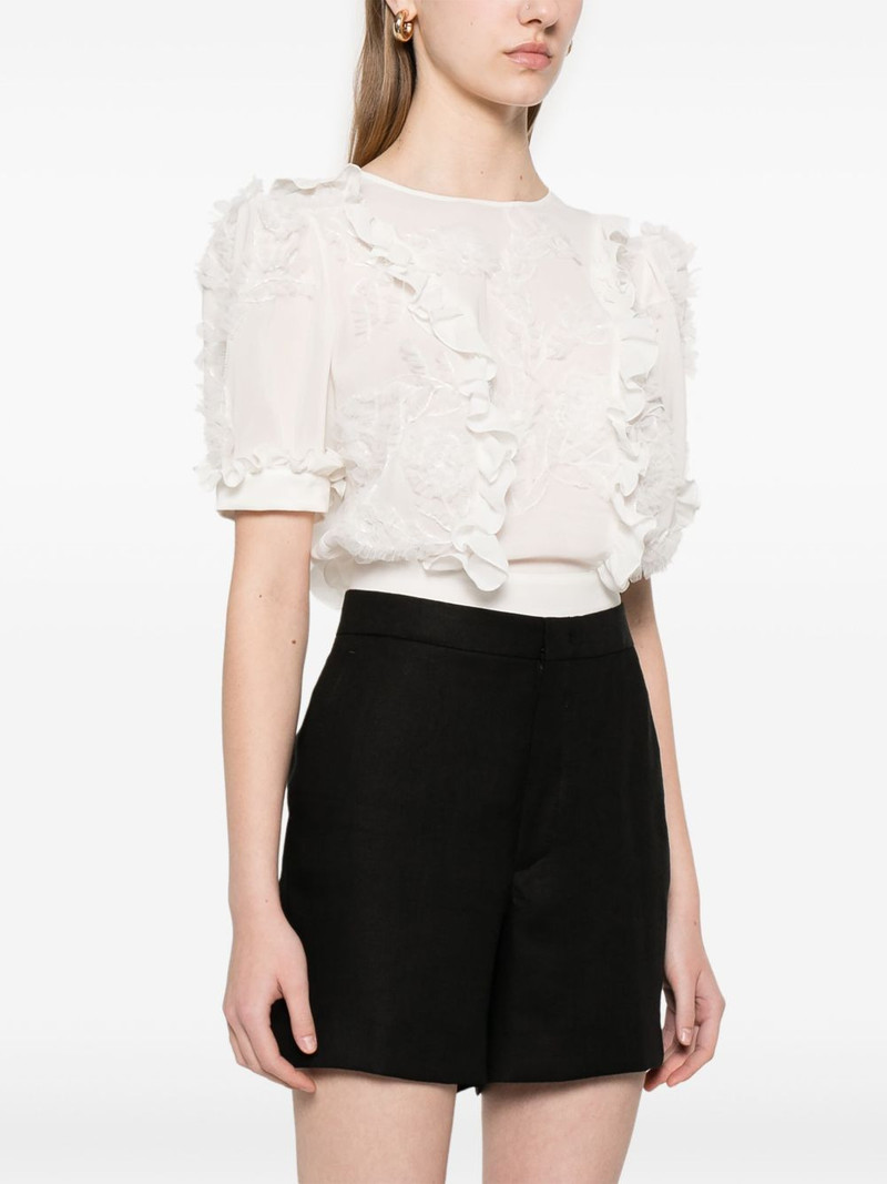 ruffled embroidered top 3
