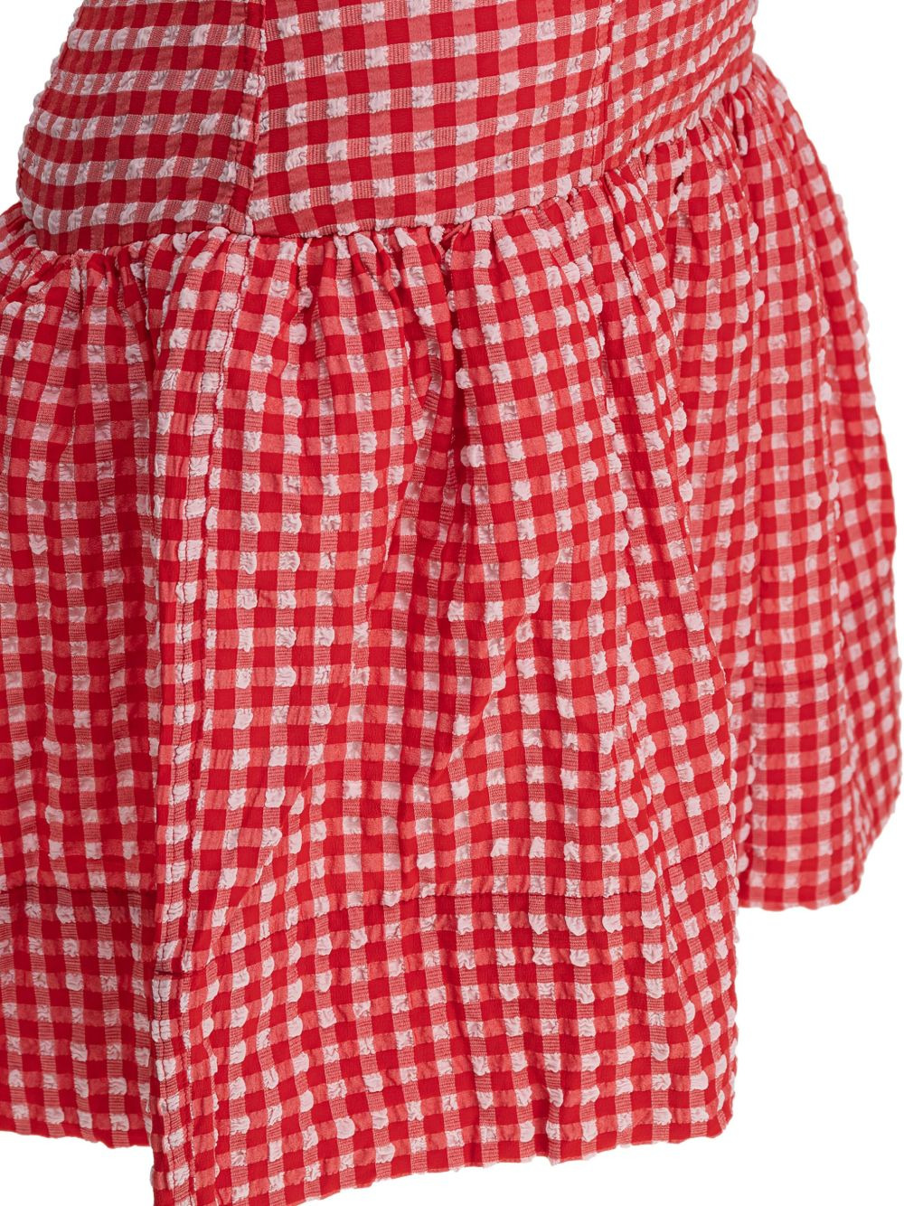 ruffle-trimmed gingham mini dress - 5