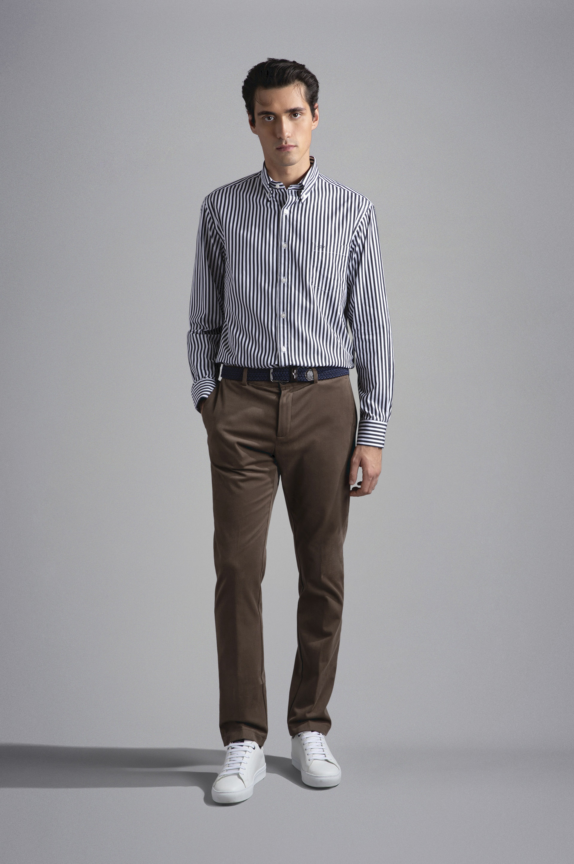 STRETCH COTTON REGULAR WINTER CHINOS TROUSERS - 2