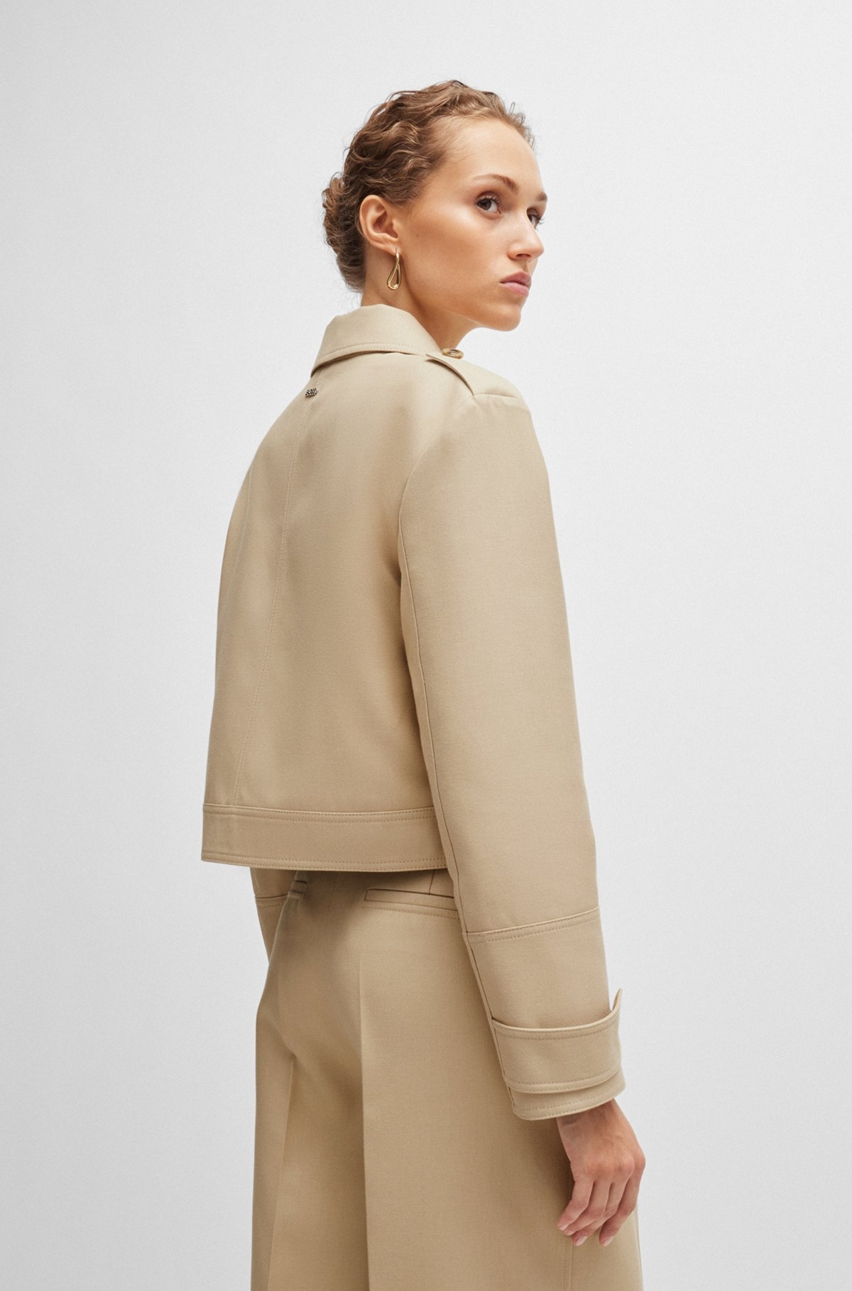 REGULAR-FIT JACKET IN A COTTON BLEND - 3
