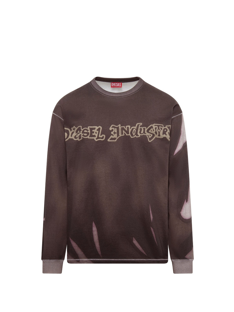 Diesel T-BOXT-LS-SHOW Sweatshirt in Grey/Multicolour outlook