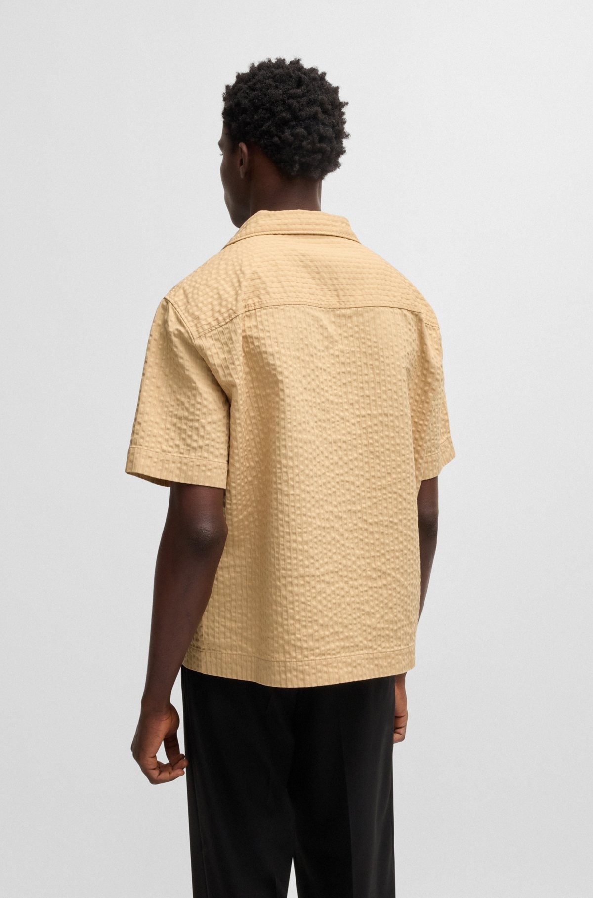 OVERSIZE-FIT SHIRT IN COTTON SEERSUCKER - 5