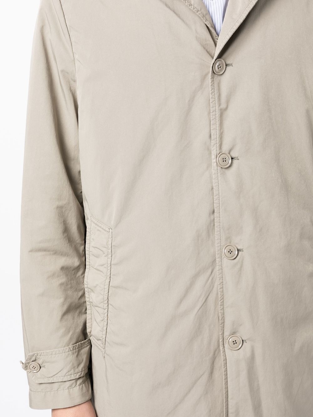 single-breasted padded-lining coat - 5