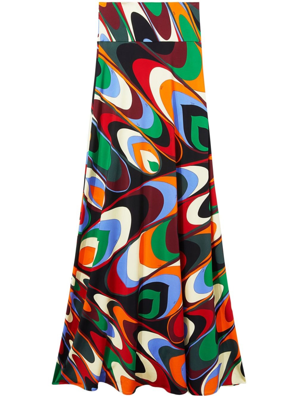 abstract-print maxi skirt - 1