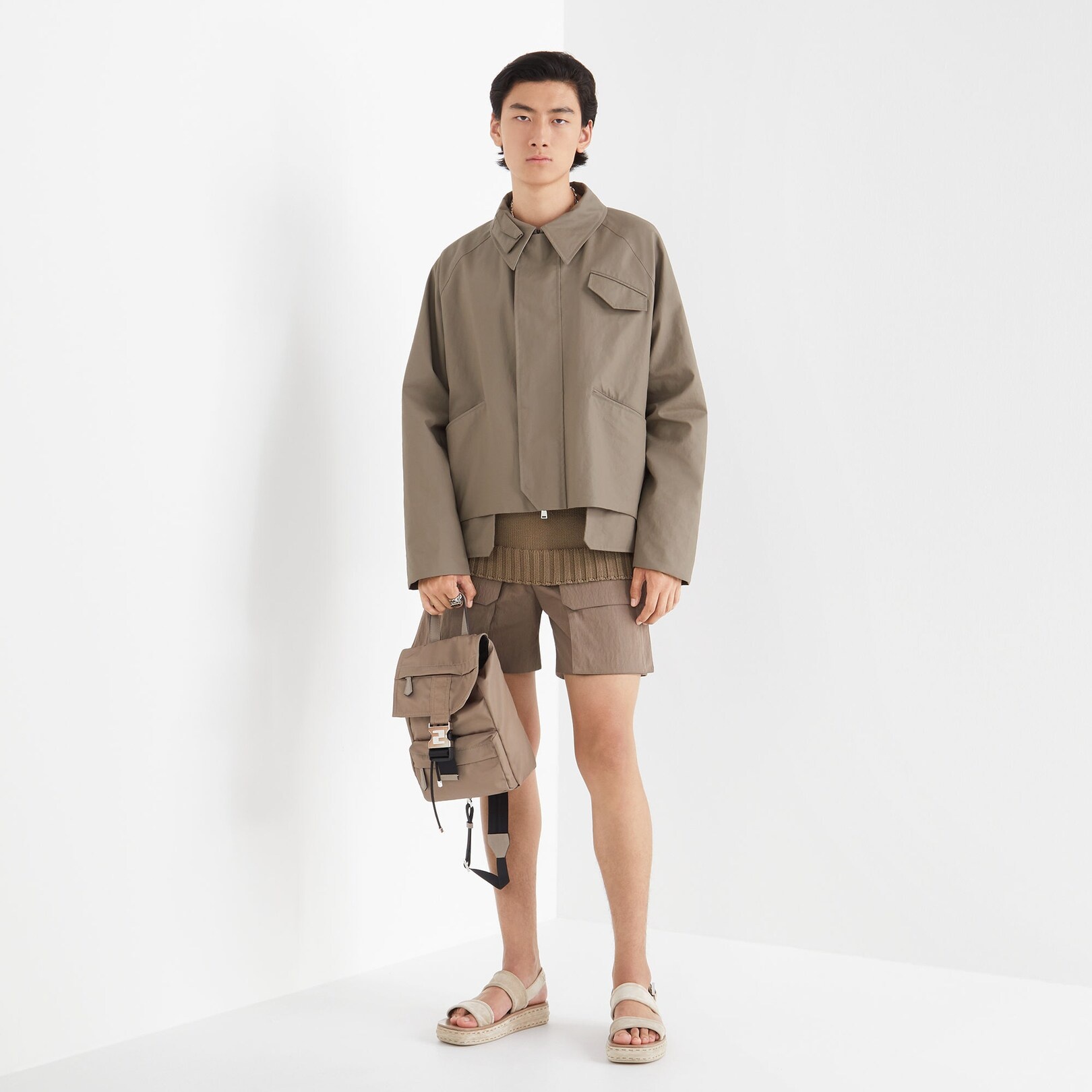 FENDI Beige linen jacket | REVERSIBLE