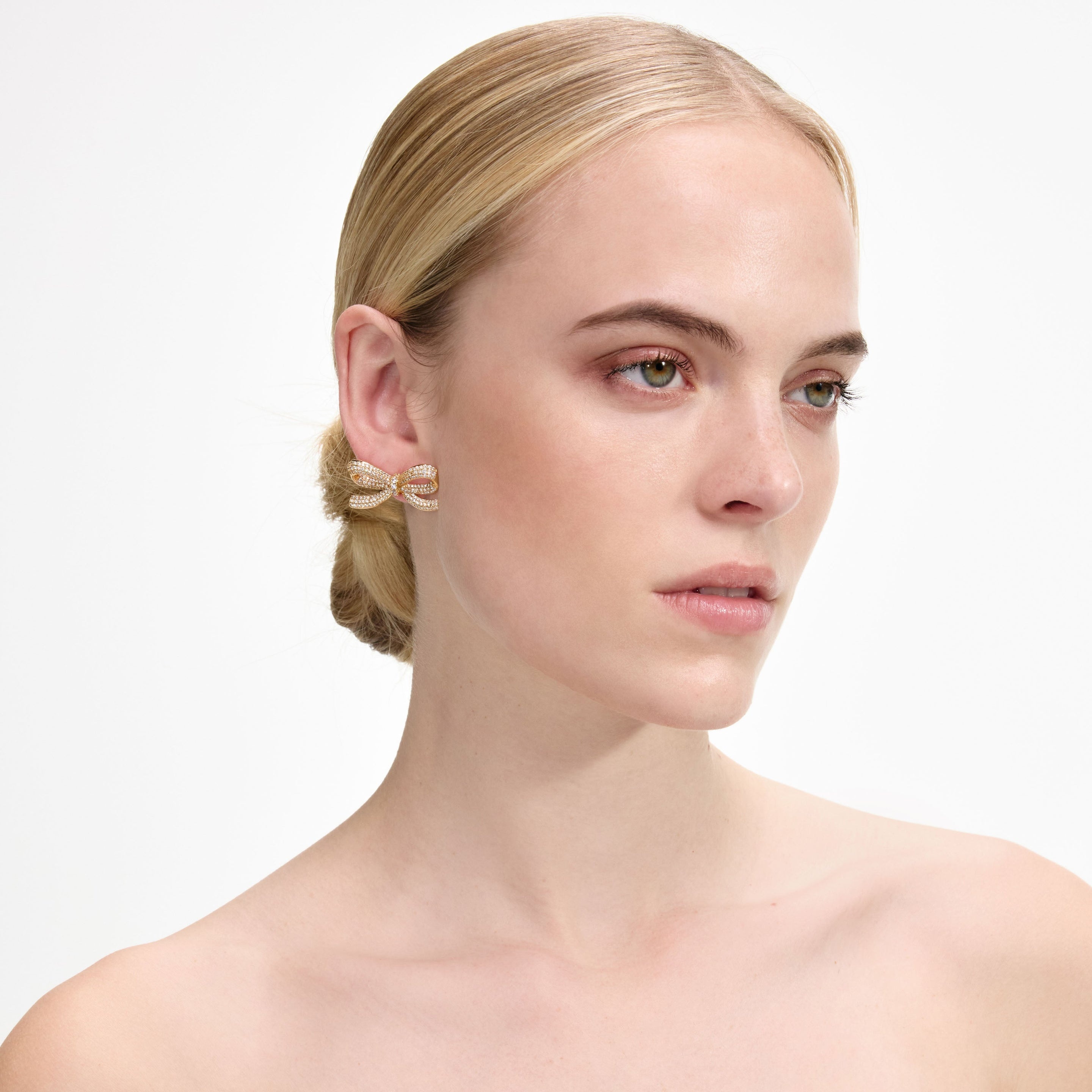 Gold Bow Earrings - 4