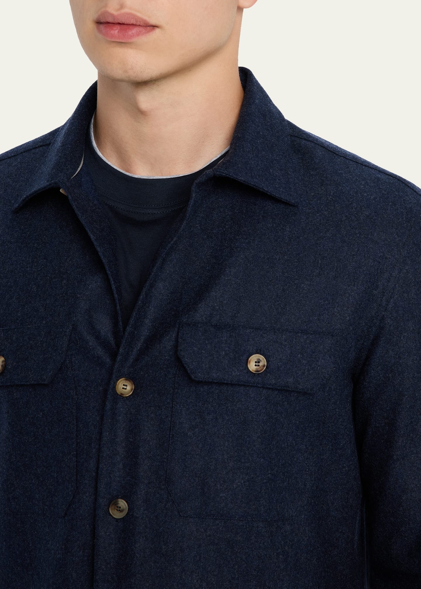 Men's Carded Flannel Overshirt - 5