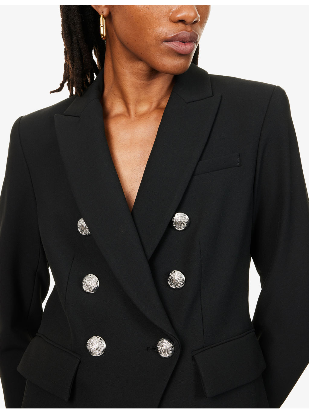 Miller Dickey Double-Breasted Woven Blazer - 5