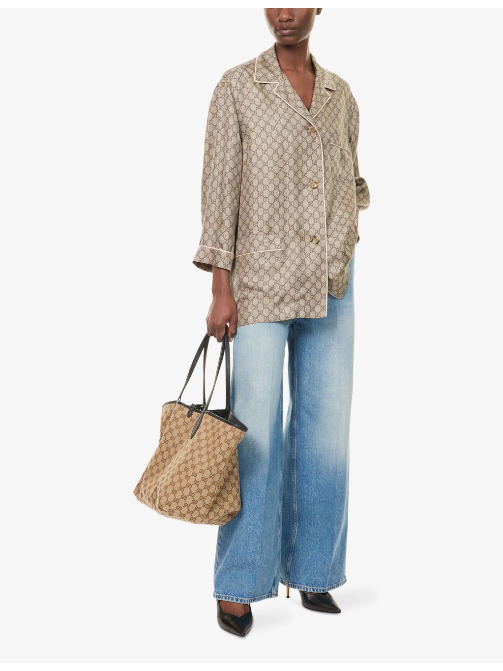 Wide-Leg Petite-Fit Denim Jeans - 2