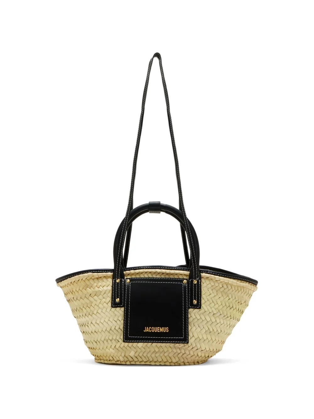 Le Petit Panier Soli interwoven raffia bag - 1