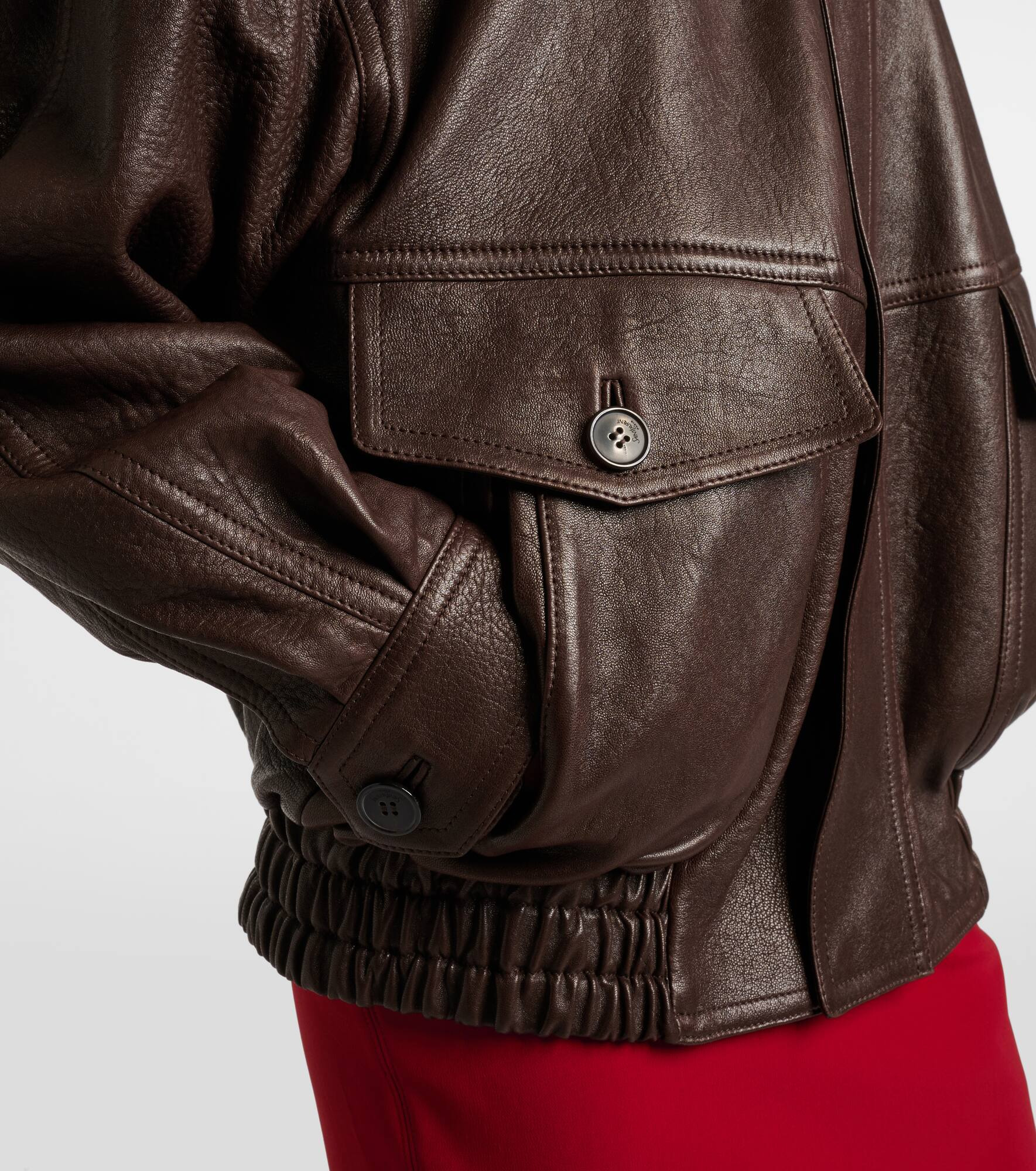 Oversized leather jacket - 5