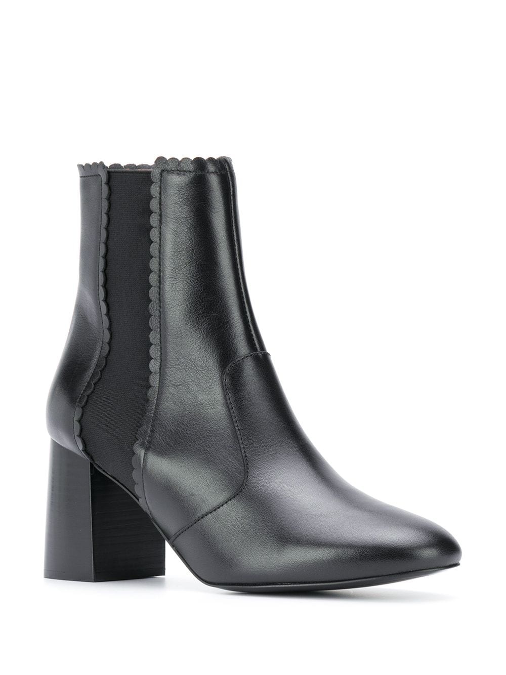 scallop-edge ankle boots - 2