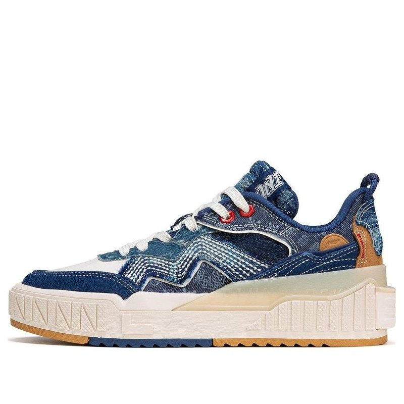Li-Ning 001 비블록 스케이트 신발 'Jeans Blue' AGCT085-1 - 1