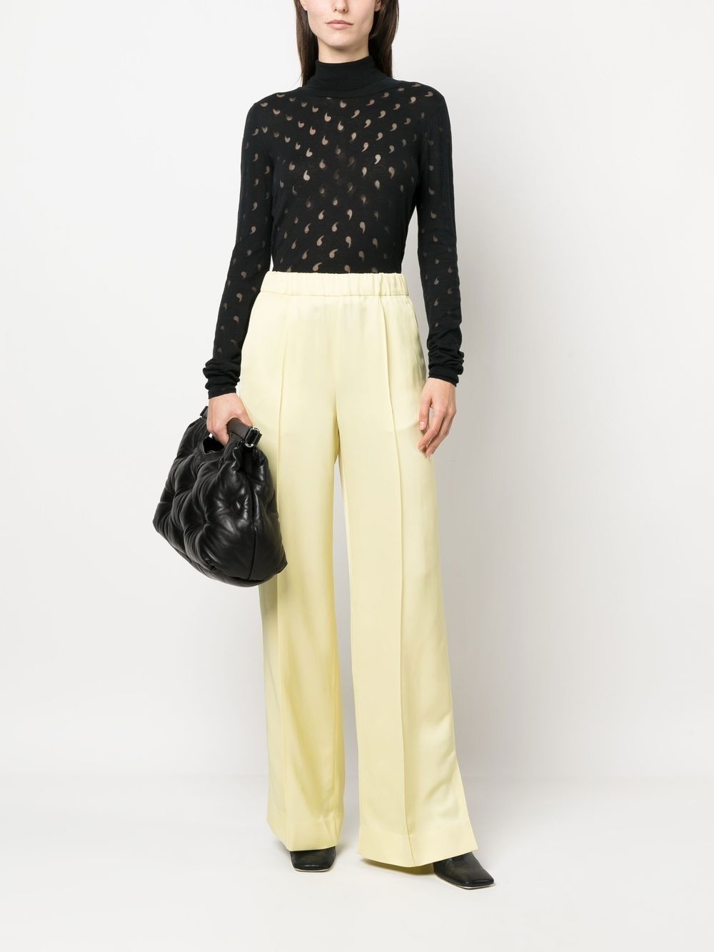 high waisted yellow trousers - 2