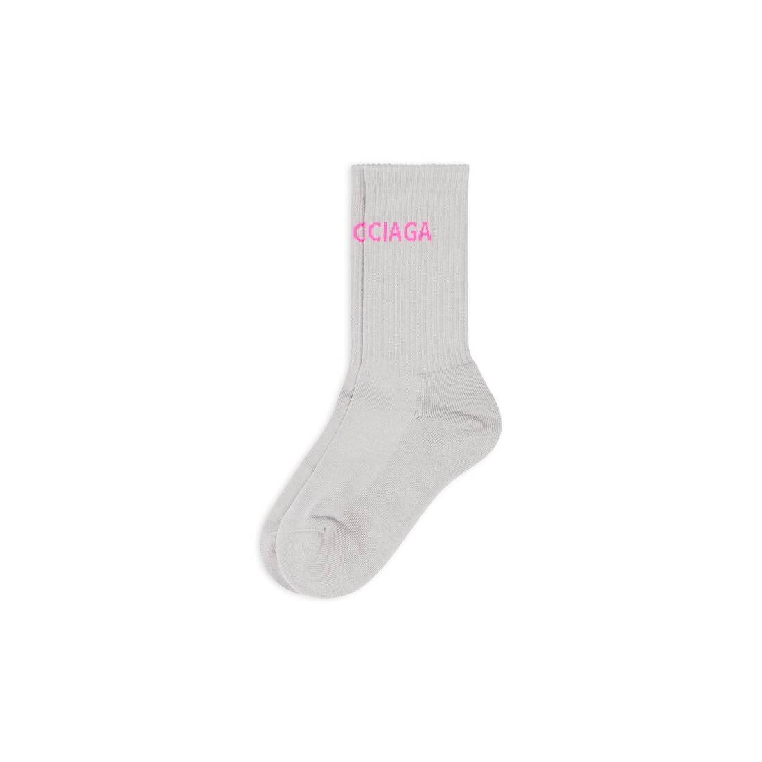 Women's Balenciaga Tennis Socks in Grey - 2